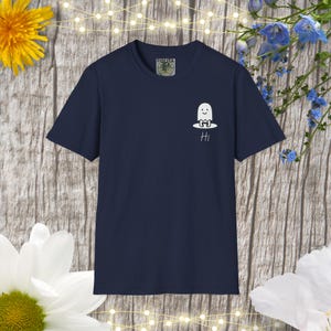 Słodki Minimalistyczny Duch Hi T-shirt Unisex Zabawny T-shirt Graficzny Miękka Bawełniana Casualowa Koszulka Kawaii Cartoon Design Prezent Dla Przyjaciela Letni Ubiór