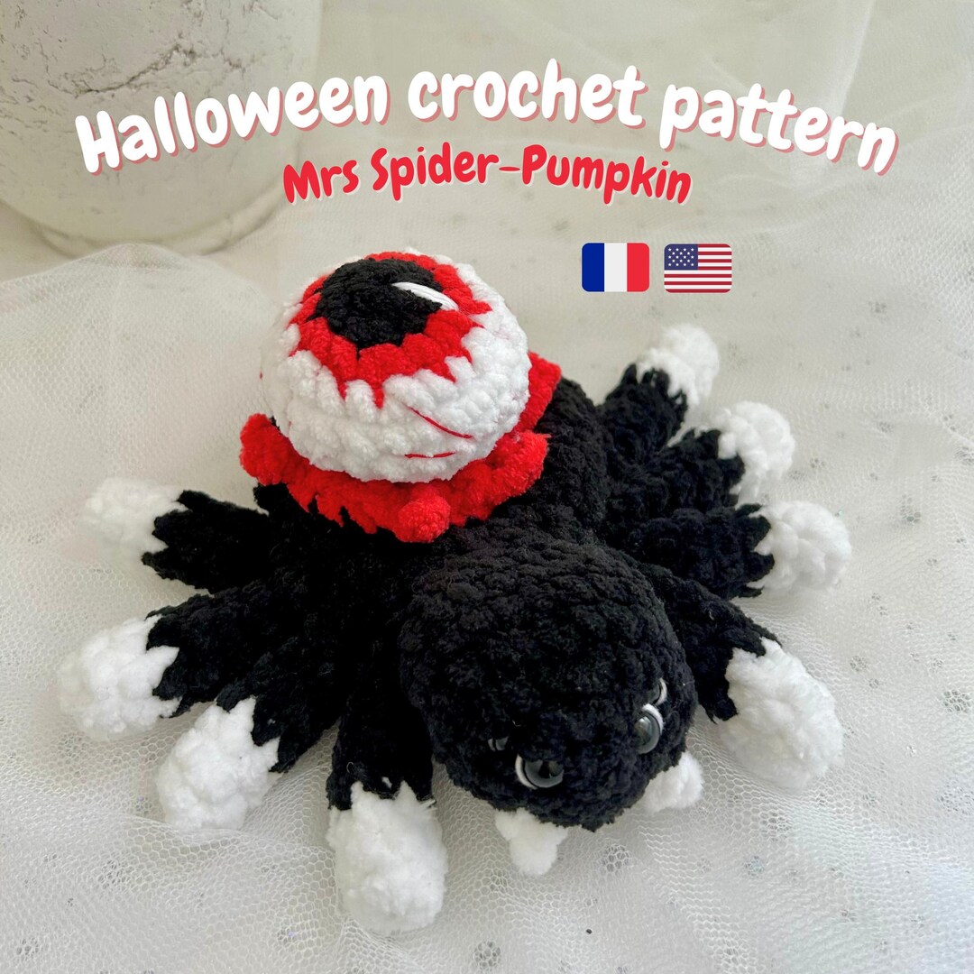 Crochet Insect Pattern Halloween Eyeball Spider Crochet Pattern - Amigurumi Tarantula Eye ...