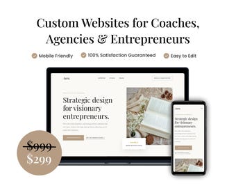 Sito web WordPress personalizzato per coach, agenzie e imprenditori / Design minimalista Elementor