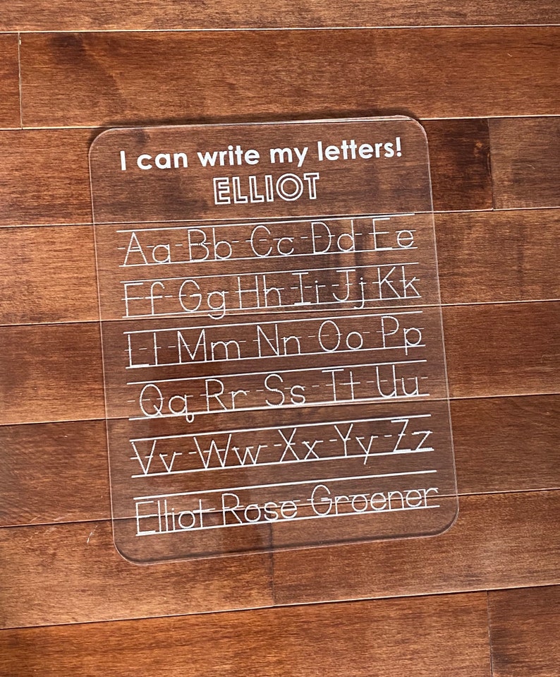 Letter Tracing Board / Erasable Letter Tracing / Tracing Board for Kids