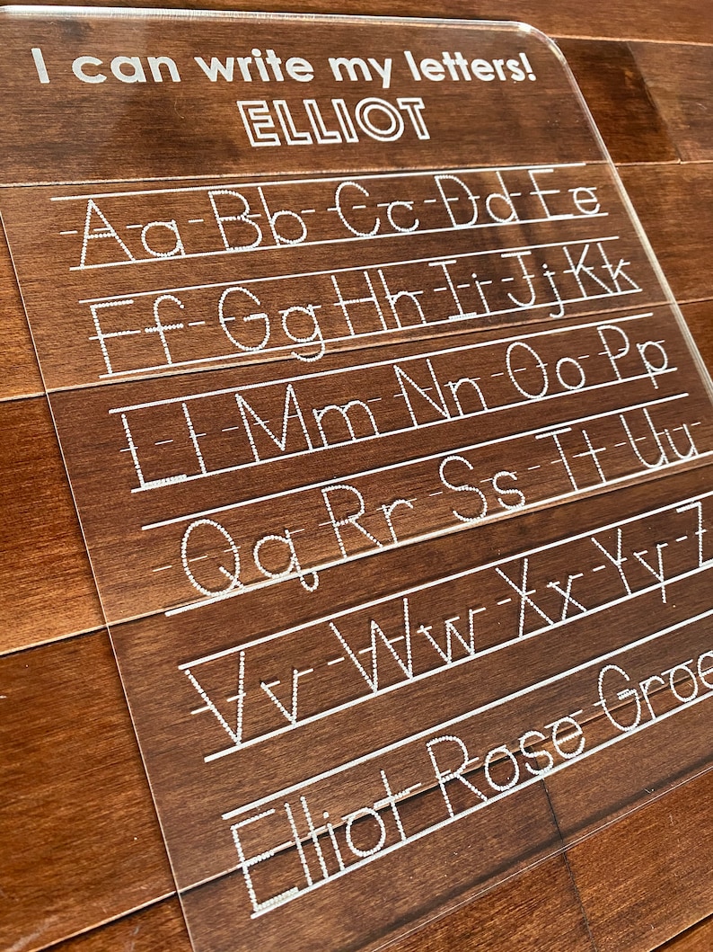 Letter Tracing Board / Erasable Letter Tracing / Tracing Board for Kids