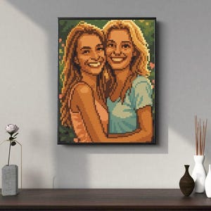 Custom Pixel Art Portrait from Photo | Retro 16-Bit Style Gift | Couple, Friends, Pets | Nostalgic Digital Art for Gamers & Geeks