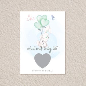 Baby Shower Gender Reveal Game – Scratch Off Cards to Reveal Boy or Girl