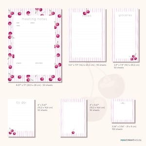 Floral Notepad Set: To Do, Grocery, Meeting Notes - Stationery Gift