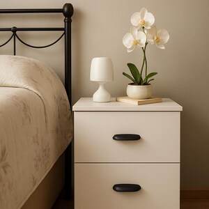 Handmade Wooden Nightstand with Secret Compartment – Hidden Drawer Bedside Table for Discreet Storage