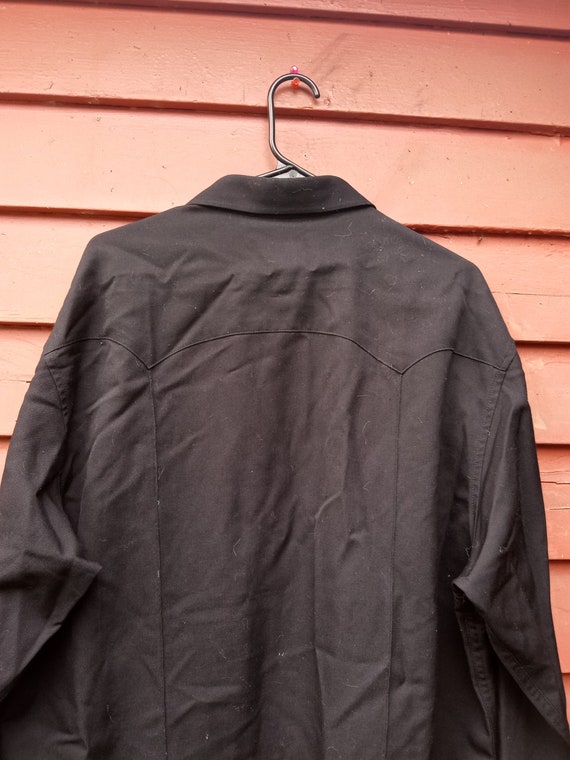 Vintage Solid Black Pendleton Wool Western Round … - image 10