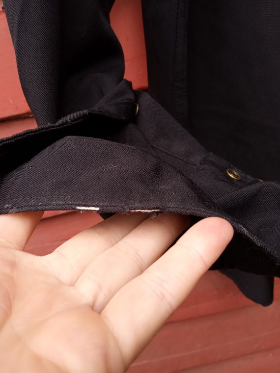 Vintage Solid Black Pendleton Wool Western Round … - image 6