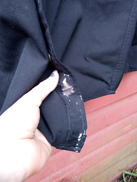 Vintage Solid Black Pendleton Wool Western Round … - image 7