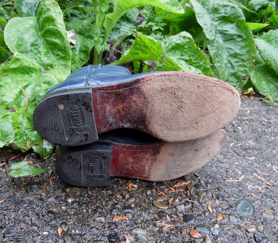 80s Navy Blue Justin Ropers Cowboy Western Wear Leather Boots Etsy