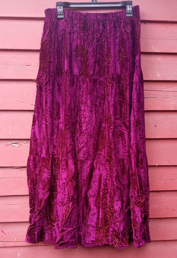90s crushed velvet skirt discount