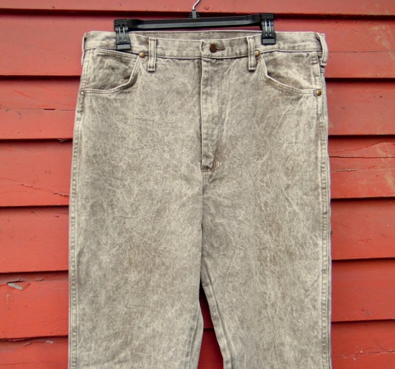 Vintage Grey Wash Wrangler Denim Jeans 