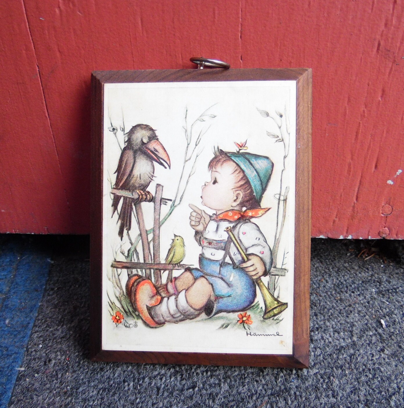 Vintage Hummel Set of Two Hummel Prints on Wood Vintage Decor Etsy