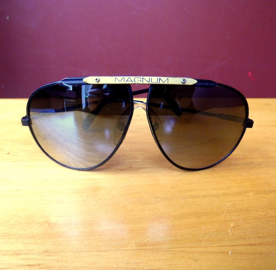 80s Magnum Aviator Sunglasses Retro Eyewear