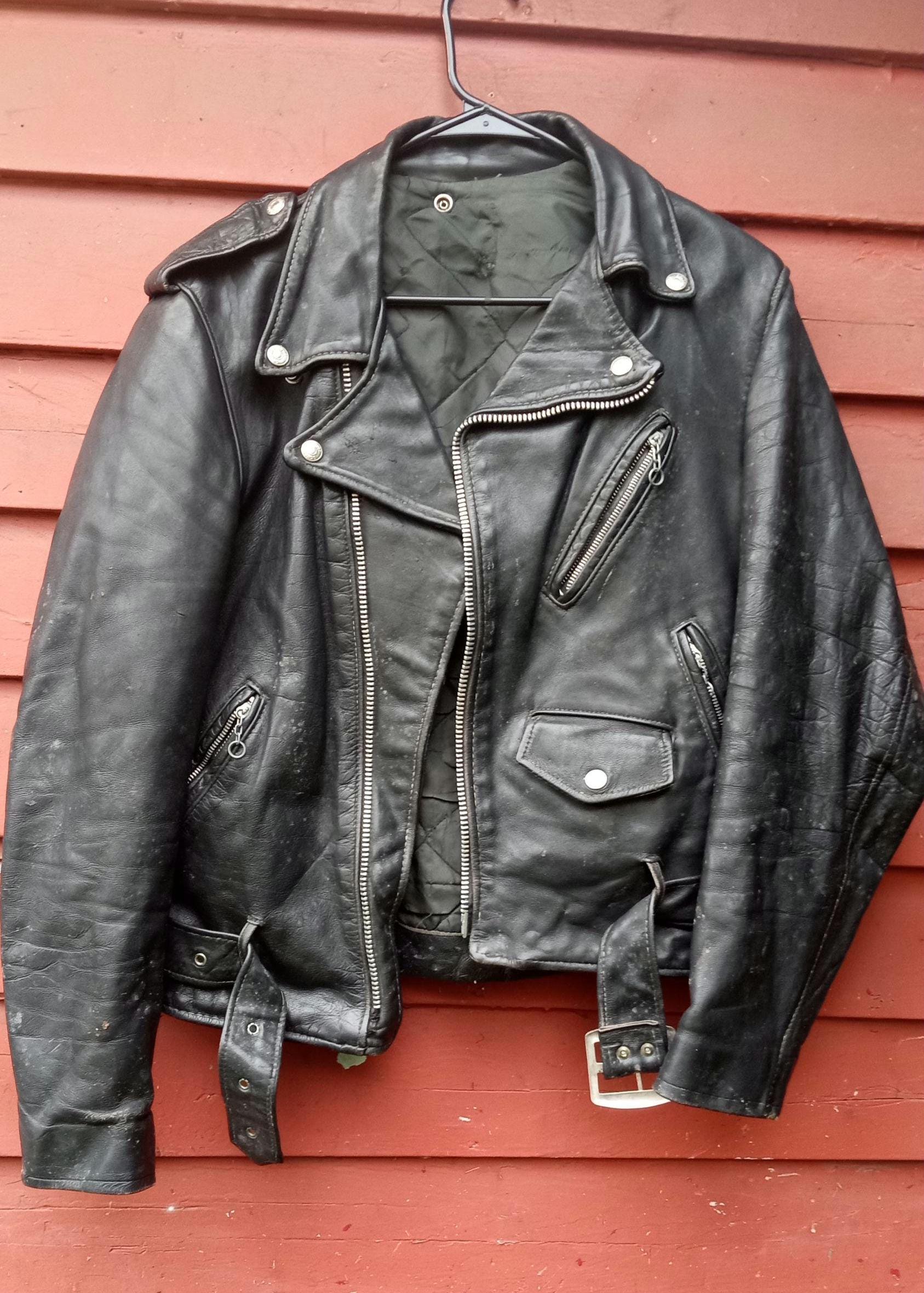 Distressed Vintage Punk Rock Leather Jacket - Etsy Distressed Vintage Punk Rock Leather Jacket - Etsy