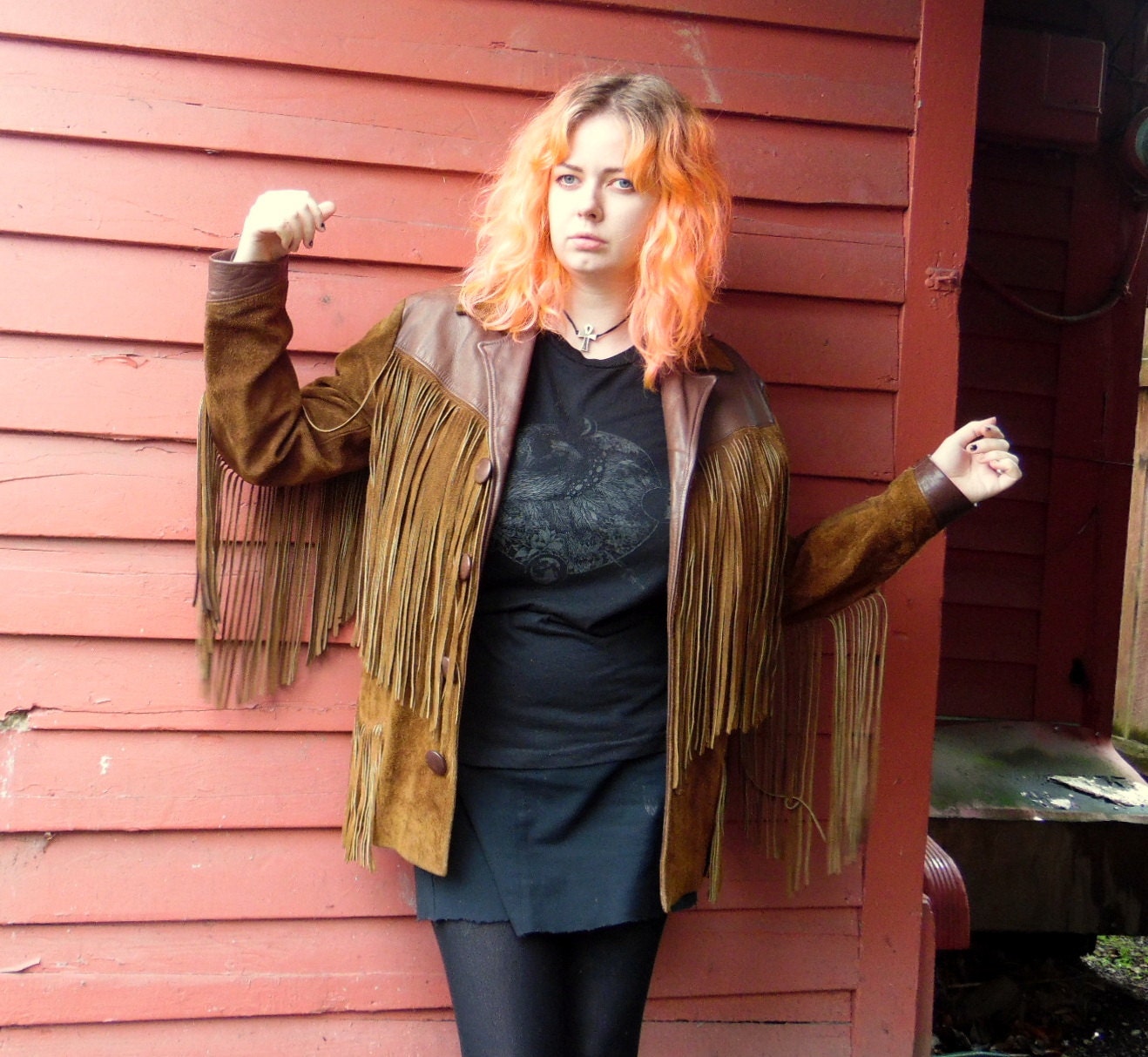 70s Fringe Jacket - Etsy