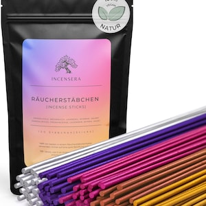 Incense sticks for meditation, natural incense sticks for relaxation, incense bundle with 5 scents, multi-scent incense package gift set