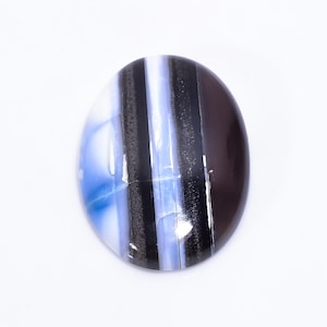 Cabochon d'opale bleue naturelle Owyhee | Pierre naturelle polie pour la fabrication de bijoux