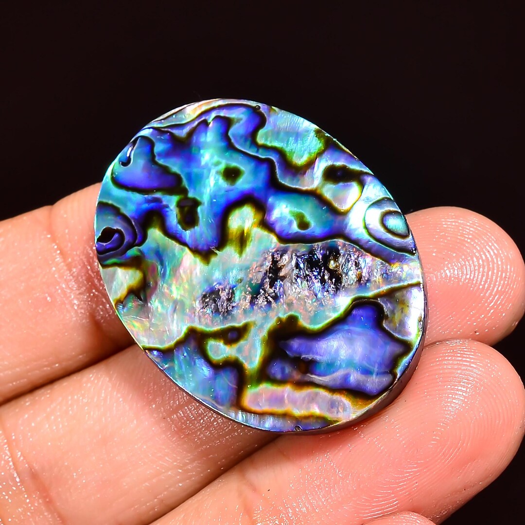 Iridescent Abalone Shell Cabochon – Oval/pear Paua Gemstone - Etsy