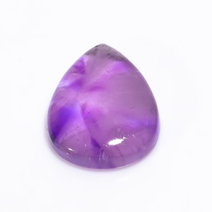 Cabujón de amatista trapiche natural en forma de pera / Piedra preciosa morada para hacer joyas / Piedra preciosa suelta para anillos, colgantes o manualidades
