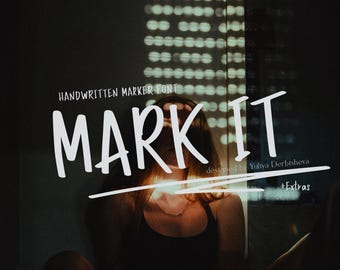 Czcionki odręczne real marker, Czcionka pisma odręcznego nowoczesna, Czcionka do zabawnych napisów ręcznych, Ładna czcionka rysowana ręcznie, Czcionka Mark It do projektowania graficznego
