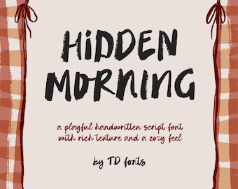 Textured Handwritten Font – Bold Whimsical Retro Script for Logo, Party Invitations & Social Media, Font with Doodles Commercial Use