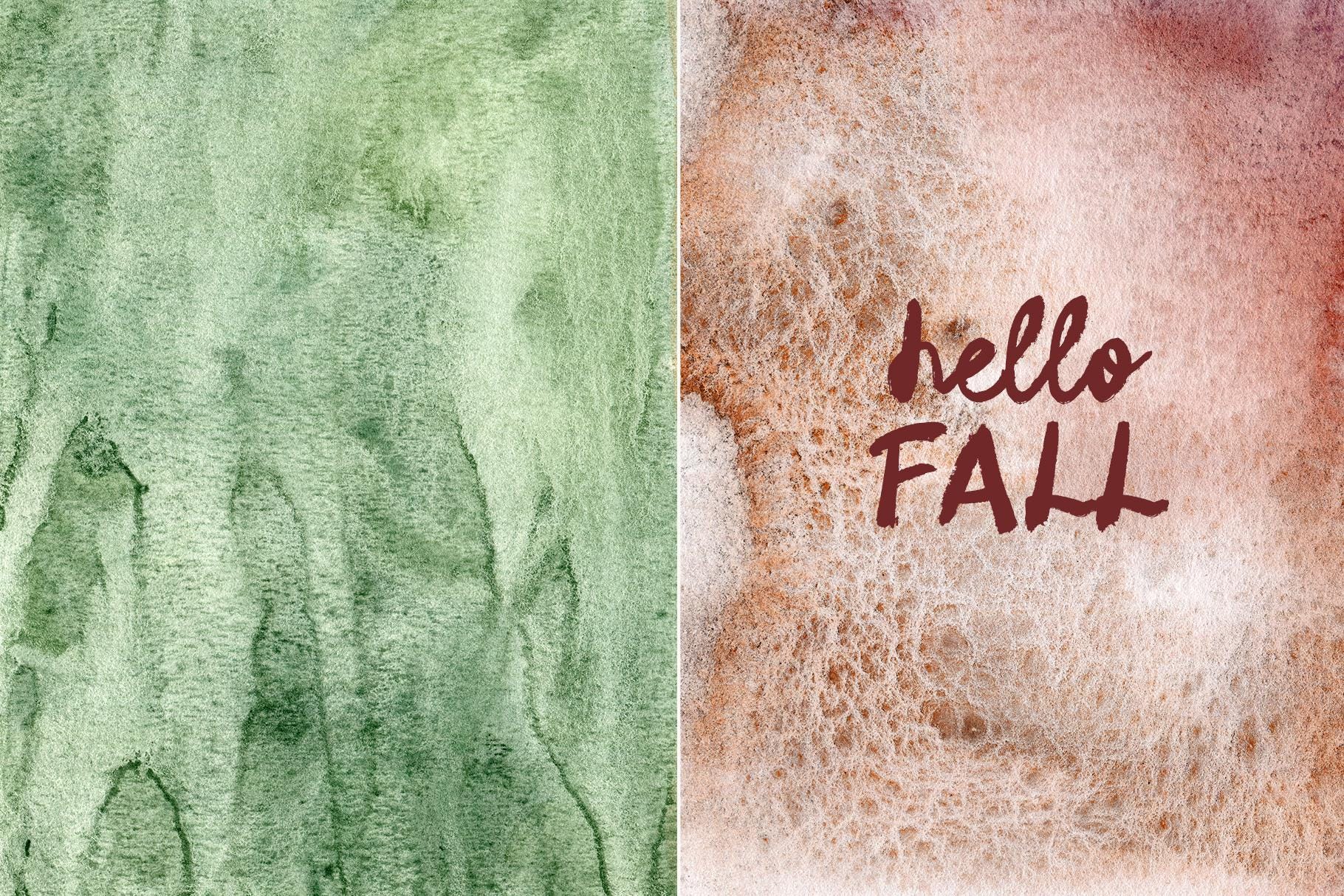 Cozy Fall Autumn Watercolor Textures Digital Paper Pack: 20 Abstract ...