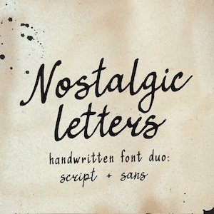 Script font duo Handwriting Font, Whimsical Wedding Calligraphy Font, Handwritten Font Monogram, Quirky Font for Handwritten Invitations