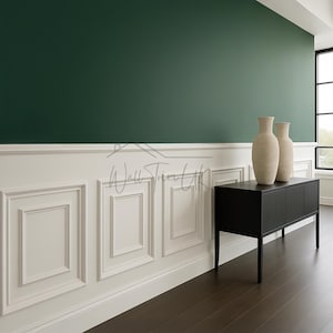 Wainscoting Panel with 6cm Border – Wall Panelling Frame Kit – Half Wall Moulding Kit – Decorative Wall Panels – Refined Interior Upgrade