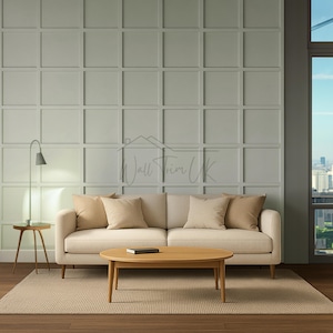 Kit wandpanelen en latten – Peel and Stick lambrisering – DIY decoratieve muurlijstset – Accentmuurpanelen – voorgesneden muurlijst