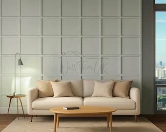 Kit wandpanelen en latten – Peel and Stick lambrisering – DIY decoratieve muurlijstset – Accentmuurpanelen – voorgesneden muurlijst