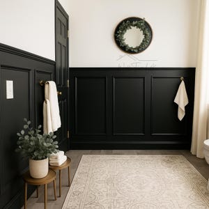 Luxury Half Wall Moulding - Accent Wall Panels - Ready Assemble Wall Trim Kit - Wainscoting Panels for Bathroom - Pre-cut Wall Molding Kit