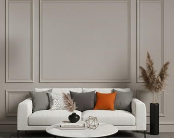 Pre-Cut Wall Molding Kit - Ready to Assemble - DIY Wainscoting Panels - Living Room Decor