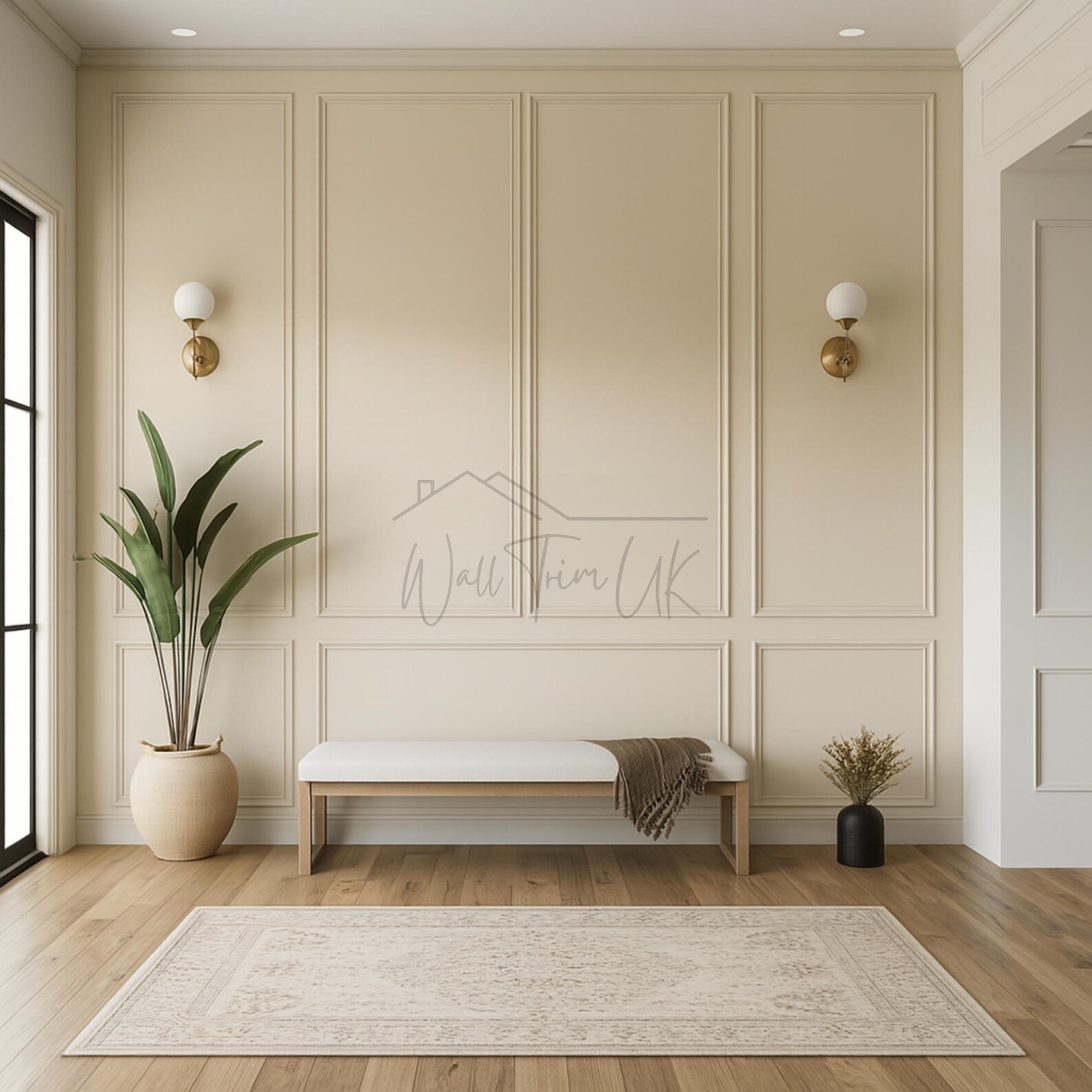 Photo inspiration: Visual Reference: Nordic Minimal Wall Molding Pre Cut Wall Moulding Kit