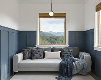 Pre-Cut Wainscoting Kit: Peel & Stick Decorative Wall Panels