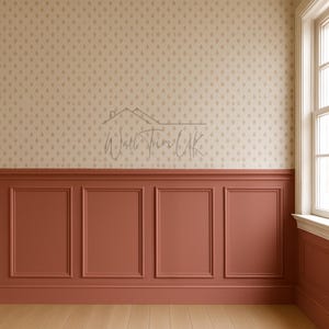 Half Wall Molding Kit with 8cm Border – Frame Wall Molding & Wainscoting Panels – Wall Paneling Decor for Elegant Paneling Room Style