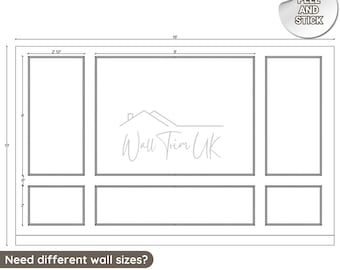Modernes Peel & Stick Wandleiste Kit: Benutzerdefinierte Akzent Wandgestaltung