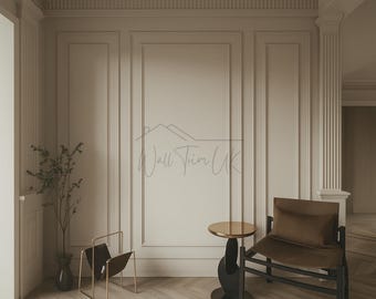 Elegante Wandleiste für den Flur - Vorgeschnittene Wandleiste Kit - Schälen und Aufkleben von Wandleisten - Luxuriöses Wohndekor