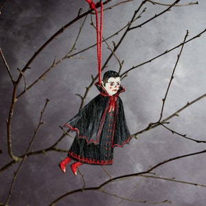 Vampire hanging ornament made from laser cut wood
