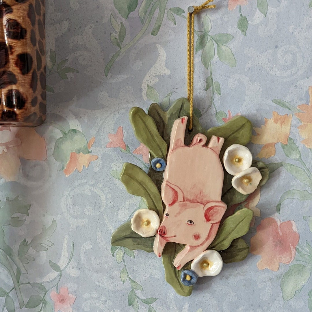 pig-with-flowers-hand-illustrated-ceramic-wall-ornament-handmade-from
