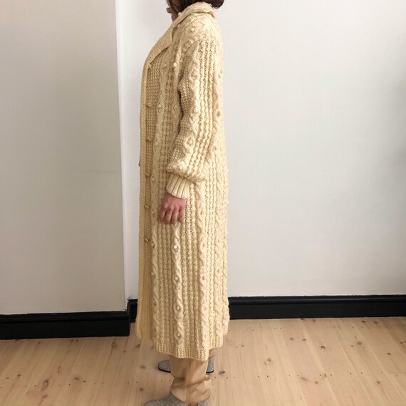 70s Full Length Cable Knit Cardigan