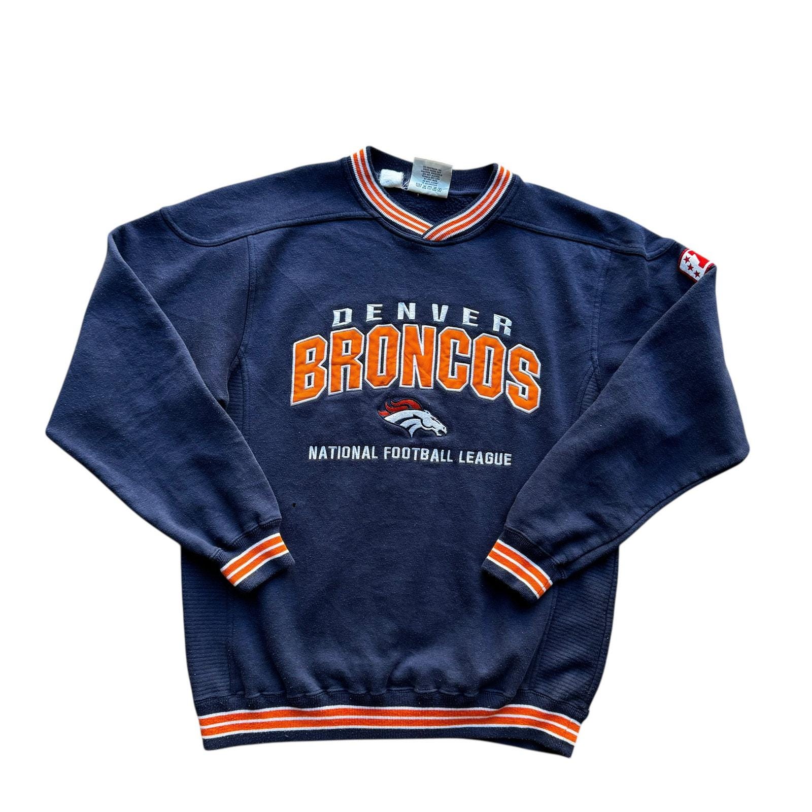 Vintage Denver Broncos NFL Lee Sport Embroidered Hoodie Size Medium