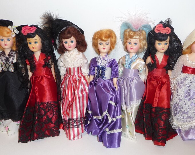 7 Vintage Arco Gas Station Dolls of the World Storybook Etsy