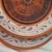 Handmade red clay dinner plate