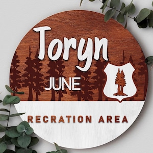 Personalized National Park Wooden Sign, Custom Name National Park Welcome Sign, Family Name Camping Sign, National Park Wedding Sign