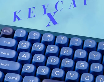 Blue Sea MOA Keycap Set – 125 Keys PBT Dye-Sub, Ocean Theme Keycaps for MX Mechanical Keyboards