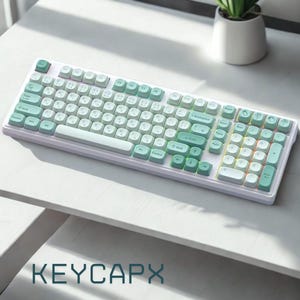Set di tasti giapponesi Mint: profilo MOA PBT da 125 per tastiere MX