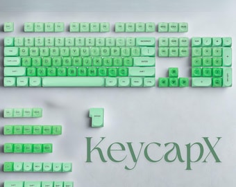 128-Key Keycap Set with ISO Enter | Double-Shot for ANSI & ISO Mx Mechanical Keyboards