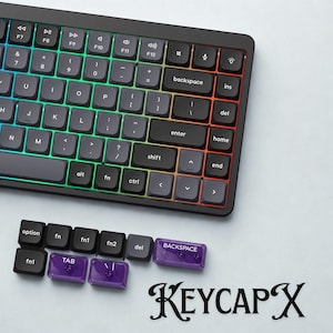 Dark Grey Low Profile PBT Keycap Set: Custom Double-Shot for MX Keyboards