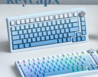 シアングラデーションキーキャップセット、134キーPBT製、RGBバック