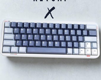 Blue Gradient PBT Keycap Set: Cherry Profile, Mechanical Keyboard